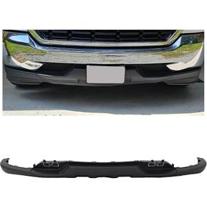HECASA Front Bumper Lower Valance Compatible with 2016-2019 Chevrolet Chevy Silverado 1500 LD Replacement for 84029773, GM1015134C W/Tow Hooks Holes Air Dam Deflector PP Plastic Black