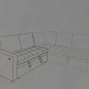  Sofa Couch S23-CN1-BK-2PL