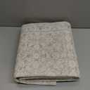 2x5 Washable Rug Cream Beige White Grey Small Area Rug for Entryway, Soft Non-Slip Indoor Door Mat Distressed Floral Low-Pile Kitchen Rugs, Neutral Vintage Carpet for Entrance Kitchen Bedside