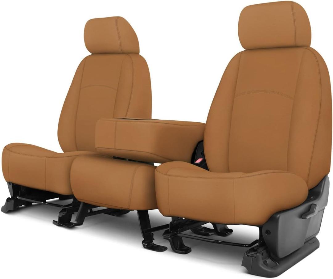Covercraft Carhartt SeatSaver Custom Seat Covers | SSC3479CABN | 1st Row 40/20/40 Bench Seat | for Select Chevrolet Silverado/GMC Sierra Models | Brown
