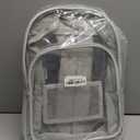 Clear Backpack Heavy Duty - Extra Large Clear Backpacks with TSA Lock Transparent See Through Bookbag for School, Work, College, Travel - Grey