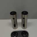 Ringco Electric Salt and Pepper Grinder Set with Charging Base, Rechargeable Salt and Pepper Mill with Adjustable Coarseness, LED Light, 110ml Large Capacity for Kitchen, Outdoors, Gifts for Women (Stainless Steel)