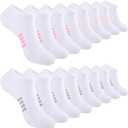 eallco 8 Pairs Ankle Socks for Women Running Athletic Cotton Low Cut Socks Cushioned One Size