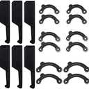 Spnico 6 Pairs Nose Up Lifting Shaping Clip Beauty Tool Nose Shaper Inserts No Pain Invisible Nose Shaper Tool Straightening Beauty Kit for Women Men (Black)