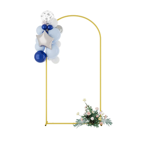 UDEAR 6.6FT Metal Arch Backdrop Stand,for Wedding Backgrounds Climbing Plants Event Decorations Outdoor Ceremonies,Gold