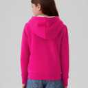 GAP girls Logo Hoodie Hooded Full Zip Sweatshirt (Small, Bright Beet)