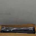 2 Pack Black Curtain Rods for windows 32 to 48 inch, 5/8 inch Splicing Heavy Duty Metal Curtain Rod Set with Brackets