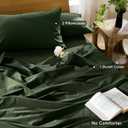 MooMee Bedding Duvet Cover Set 100% Washed Cotton Linen Like Textured Breathable Durable Soft Comfy (Solid Forest Green, Palatial King/Oversized King 120"x98")