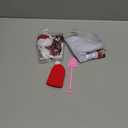 Jenaai 9 Pcs Christmas Doll Accessories Set Christmas Doll Clothing Includes Ear Muffs, Scarf, Sweater, Boot, Inflatable Snow Tube, Mask, Hat, Ice Skates, Shovel for Doll Decor, Red and Black Plaid