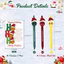 ReliThick 120 Sets Christmas Office Gifts for Christmas Ballpoint Pen with Wish Cards End of Year Gift from Teacher Smile Face with Cap Pen Inspirational Party Favor for Coworkers