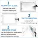 2PCS Large Thermostat Lock Box Cover with Key,Clear Thermostat Cover with Lock Fits Honeywell Thermostat On Wall,AC Lock Box Cover with Key Fits Thermostats 6.5" W x5.0 H or Smaller