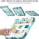 SEYMAC stock Case for iPad (A16) 11th/10th Generation 11''/10.9'' 2025/2022, Full-Body Drop Protection Case with Screen Protector &360 Rotate Hand Strap/Stand, SkyBlue Camo