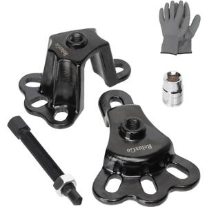 ReluxGo Front Wheel Hub Puller Bearing Removal Tool for 3-3/4 to 4-1/2 Inch IDs, Rear Axle Puller Set for 4-1/2 to 5-1/2 Inch IDs, Flange Type Axle Remover Tool with 5/8 inch x 18 Forcing Bolt