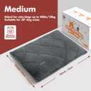 Mora Pets Self Heating Cat Bed Self Warming Cat Bed Thick Thermal Pet Bed Mat 30 x 21 Inches Removable Washable Cover for Outdoor Indoor Cats and Dogs Fur Grey Medium