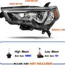 Pair Headlights Compatible with 2014-2020 Toyota 4runner,OE Factory Halogen Headlamp Chrome Housing Amber Reflector Replacement Driver&Passenger Side TO2518150 TO2519150 8117035571 8113035541