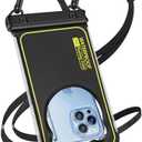 5 x MR.LUYU Waterproof Phone Pouch Floating, IP68 Waterproof Phone Case Dry Bag for iPhone 16 Pro Max 15 14 13 S25 - Beach Cruise Ship Travel Essentials - Underwater Screen Touchable, Up to 6.8'' Black