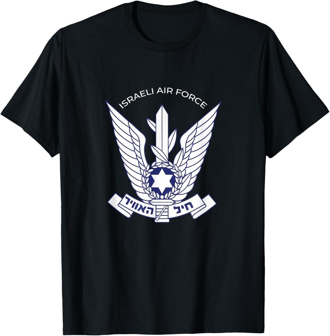 Israeli Air Force IAF IDF Tzahal Zahal T-Shirt (Small, Black)