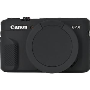 Easy Hood G7X Mark II Case, Protective Case for Canon Powershot G7X Mark II Digital Camera, Removable Lens Cover Silicone Sleeve Soft Camera Cover Rubber Protective Body Skin- Black