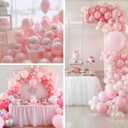 PartyWoo Pink White and Silver Balloons 66pcs 12 Inch Baby Pink Pearl White Silver Confetti Balloons for Graduation Baby Shower Birthday Gender Reveal Anniversary Bachelorette Party Decorations