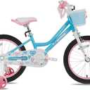 JOYSTAR Angel Girls Bike for Toddlers and Kids Ages 2-13 Years Old, 12 14 16 18 20 Inch Kids Bike with Training Wheels & Basket, 20 24 Inch Girls Bicycle with Handbrake & Kickstand