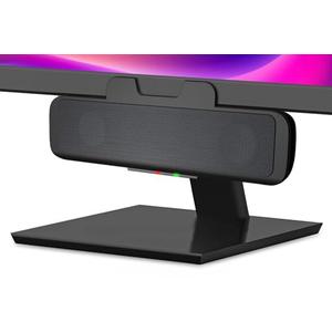 Cyber Acoustics USB Speaker Bar (CA-2890) – Stereo USB Powered Speaker, Easily Clamps to Monitor, Convenient Controls