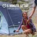Coleman Skydome Tent with 5 Minute Setup, 2/4/6/8-Person Weatherproof Tent with Rainfly & Carry Bag, 20% More Headroom Than Traditional Canopies, PFAS-Free