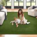 Baby Play Mat for Floor Nursery Muscle Area Rug Playroom Rug 47"x47" Elastic Foam 1.3" Thick Crawling Mat for Babies,Toddlers, Infants,Kids(Moss Green)
