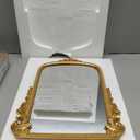 Gold Arched Mirror (15.9 * 19.8 inches) Ornate Baroque Arch Wall Mirror-for Living Rooms, Hallways, Fireplaces, Bathrooms, Entryways