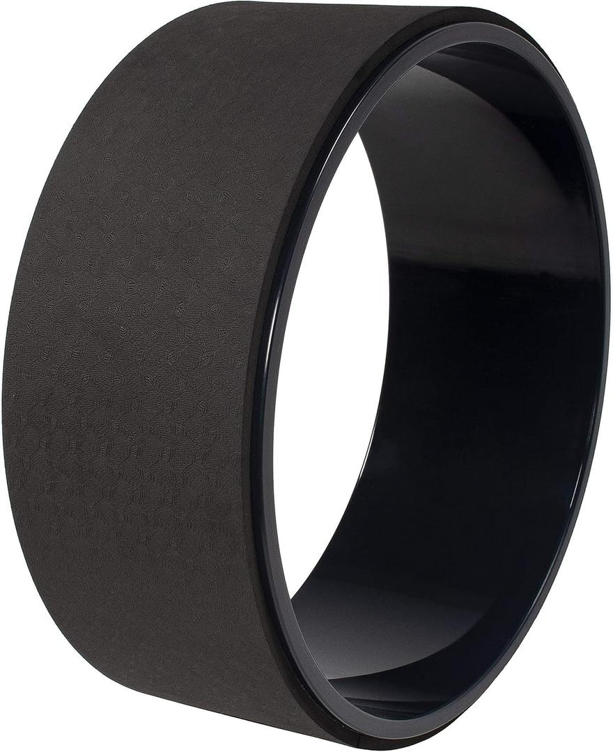 Fitvids Yoga Wheel for Stretching - Spine Stretching & Flexibility Enhancer with Non-Slip Surface, Full-Body Workout Equipment for Improved Mobility, Multiple Colors (Graphite)