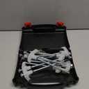 12 Pack Screw in Tent Stakes Heavy Duty,8 Ground Anchors Screw in, Metal Stakes with Hex Head Driver and Sturdy Storage Box. (12, Luminous White)