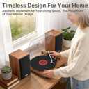 Vinyl Record Player with 28W2 Bookshelf Speakers, Bluetooth Input/Output Turntable, Magnetic Cartridge, All-Aluminum Platter & Tonearm,LINE Out & RCA Output for Vinyl Records