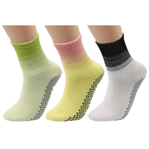 Long Yoga Socks with Grip. Non-Slip Women in Pilates. Ballet. Dance. and Hospital Personalized Multi-Color, Small