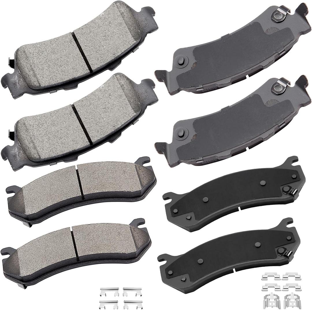 Cciyu D785 D792 Ceramic Front Rear Brake Pad Set Fit For Chevy Astro,Avalanche,1500,Silverado,1500 HD,Suburban,1500,Tahoe,For GMC Safari,Sierra,1500,Sierra,1500 HD,Yukon,Yukon XL,1500