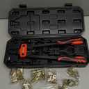 WETOLS Rivet Nut Tool Kit, 14-Inch Rivnut Tool with 7 Metric and SAE Mandrels, Professional Hand Riveter with 70Pcs Rivnuts Assortment Kit, Manual Rivet Nut Gun with Rugged BMC Case