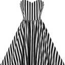 1950s Dresses for Women Vintage Retro Cocktail Party Swing Dresses Halter Floral Rockabilly 50s Polka Dot Pin up Dress (Medium, Black+white)