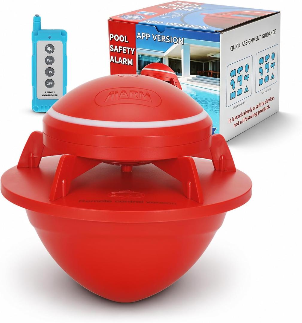 Floating Pool Alarm,100dB ASTM F2208 Certified Pool Alarm System, 26 cm 26 cm 20 cm