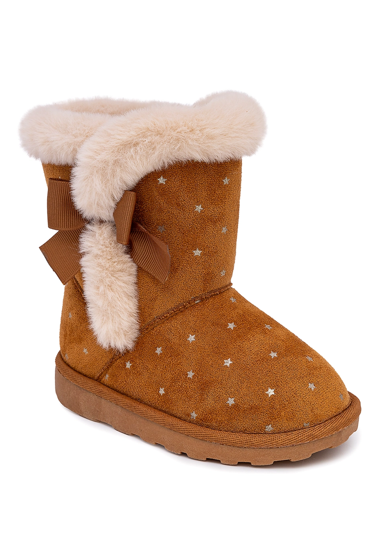 Josmo Girl's Warm Faux Fur Ankle Snow Winter Kids Boots 5M