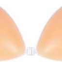 Niidor Adhesive Bra Strapless Sticky Invisible Push up Silicone Bra for Backless Dress with Reusable Nipple Covers (Nude)