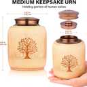 Cremation Urns for Human Ashes Adult Male Female,Medium Urns for Human Ashes Keepsake Made of Bamboo,Decorative Urns Ash Container with Tree of Life Pattern,Hold Up to 83 Cubic Inch