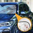 Car Windshield Sunshade Foldable Flowers and Two Birds Sun Visor Protect UV Rays for Most Sedans SUV Trucks Lowers Cabin Temperature, Keeps The Interior of The Car Cool 53 x 23.5 Inch
