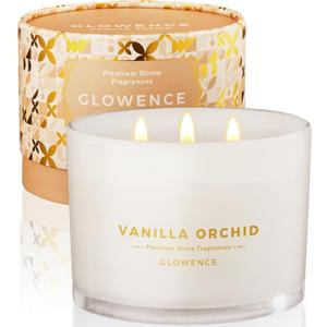 Luxury Vanilla Scented Candle - Large 3 Wick Jar Candle - Elegant Gift for Women & Men - 100% Natural Soy Wax - Up to 40 Hours Burning Time - Housewarming Aromatherapy Candle for Home