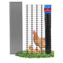 Garden Fence Animal Barrier, Snow Fence Temporary Fence Kit 40 in X 82 Ft, Plastic Safety Fence with 20 45-Inch Steel Stakes and 100 Zipper, Garden Fencing Temporary Fencing for Backyard