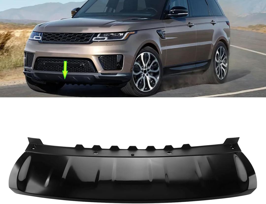 Front Bumper Lower Skid Plate Board Fit for Range Rover Sport 2018 2019 2020, Glossy Black