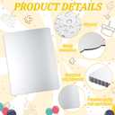 Skyygemm 12 Pack 19 x 14 Inch Greaseproof Rectangle Cake Boards Corrugated Single Wall Pad Half Sheet Board Rectangular Scalloped Rectangle Dessert Base for Cake Pizza