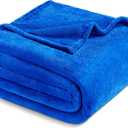 Exclusivo Mezcla Fleece Blanket Twin Size for Bed, Super Soft and Warm, All Season Use, Cozy, Plush, Lightweight, 60x80 Inches Cobalt Blue