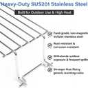 7641 Stainless Steel Warming Rack - Replacement for Weber Spirit 300/II 300 Series (Front Control: E310/S310/E320/S320/SP330), Fits Genesis Silver Gold B/C Grills