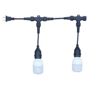 1PCS E27 Tee C0innector Waterproof Power Cord Plug Lamp Head Outdoor Waterproof C0innector LED Plug Farrm String Light Adaptier