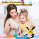 IncreDecor Positive Crochet Animals Bee Decor Easter Basket Essentials Cute Stuff Mothers Day Gifts for Mom Grandma Best Friends Teacher Coworker