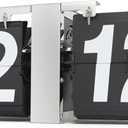 Betus Retro Style Flip Desk Shelf Clock - Classic Mechanical-Digital Display Battery Powered - Home & Office Decor 14 x 5.5 x 3.5 Inches