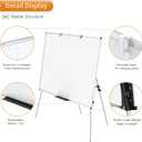 VIZ-PRO Magnetic Whiteboard Easel, Foldable, 48 x 36 Inches